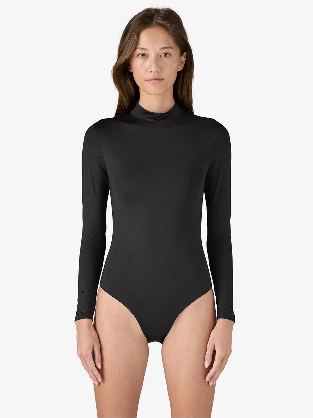 NWT Patagonia swell seeker long sleeve one piece surf swimsuit, black, small